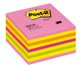 Notis blokke Post-it® Kube 76x76mm neon pink